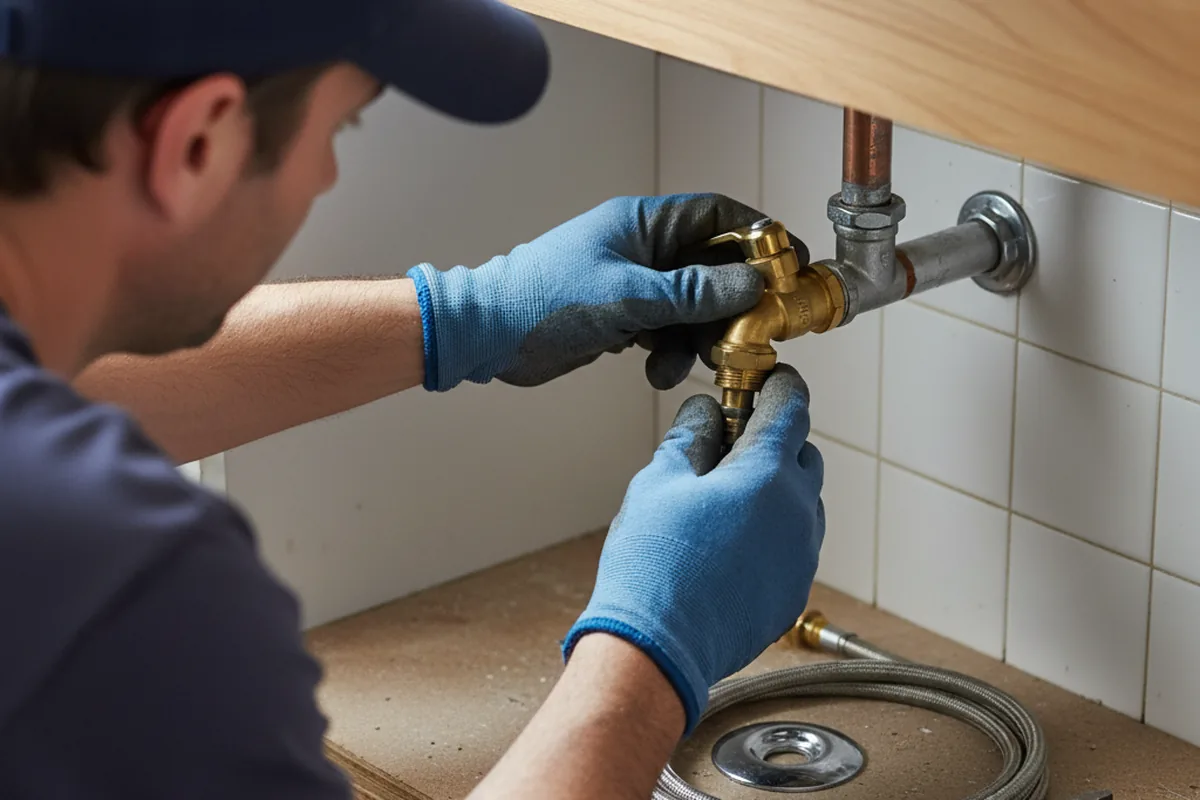 Shutoff valve and fitting work during Faucet and Fixture Repair in Starr